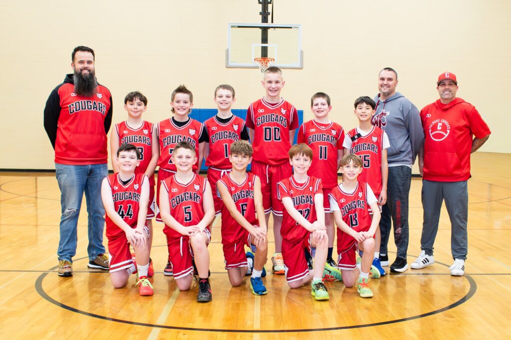 2025-26 6th grade boys basketball team portrait