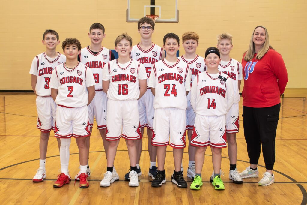 2025-26 7th grade boys basketball team portrait