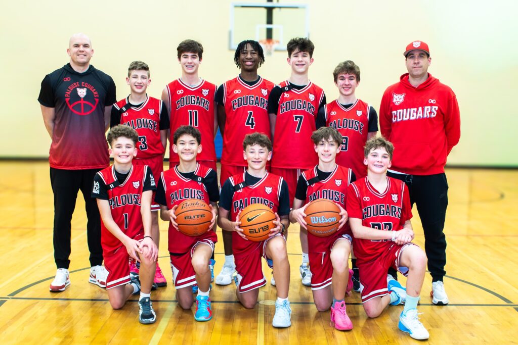 2025-26 8th grade boys basketball team portrait