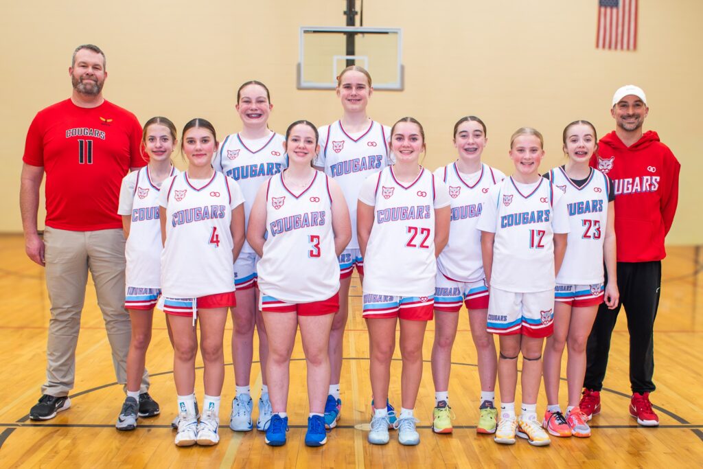2025-26 8th grade girls basketball team portrait